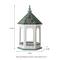 Glitzhome® 15.75" Metal Roof Wood Gazebo Tray Bird Feeder